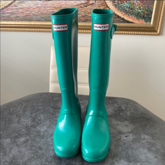 Hunter Shoes - Hunter teal rain boots